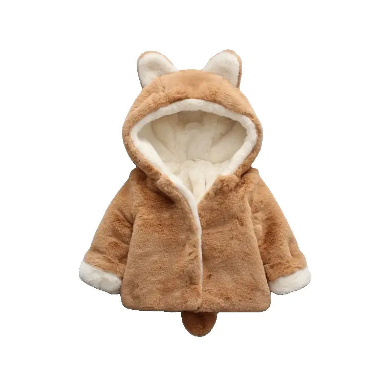 Manteau Bébé Lapin Polaire en Fausse Fourrures