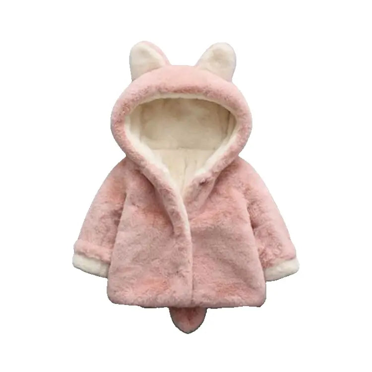 Manteau Bébé Lapin Polaire en Fausse Fourrures