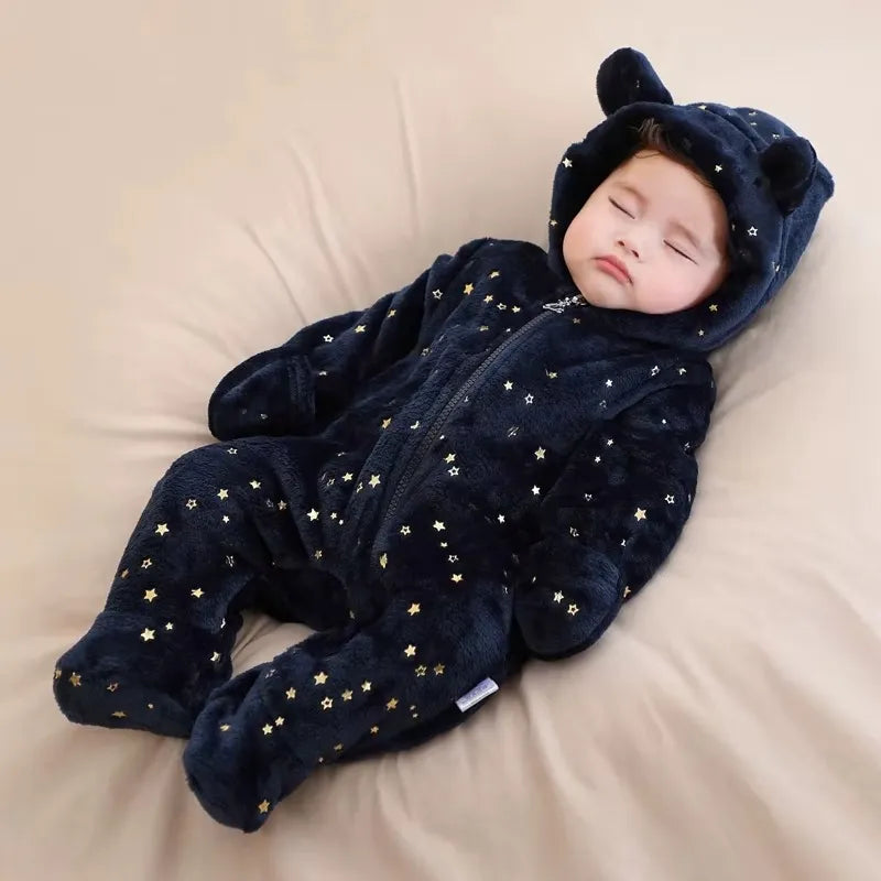 Renouillère bébé chaude, combinaison flanelle douce hiver