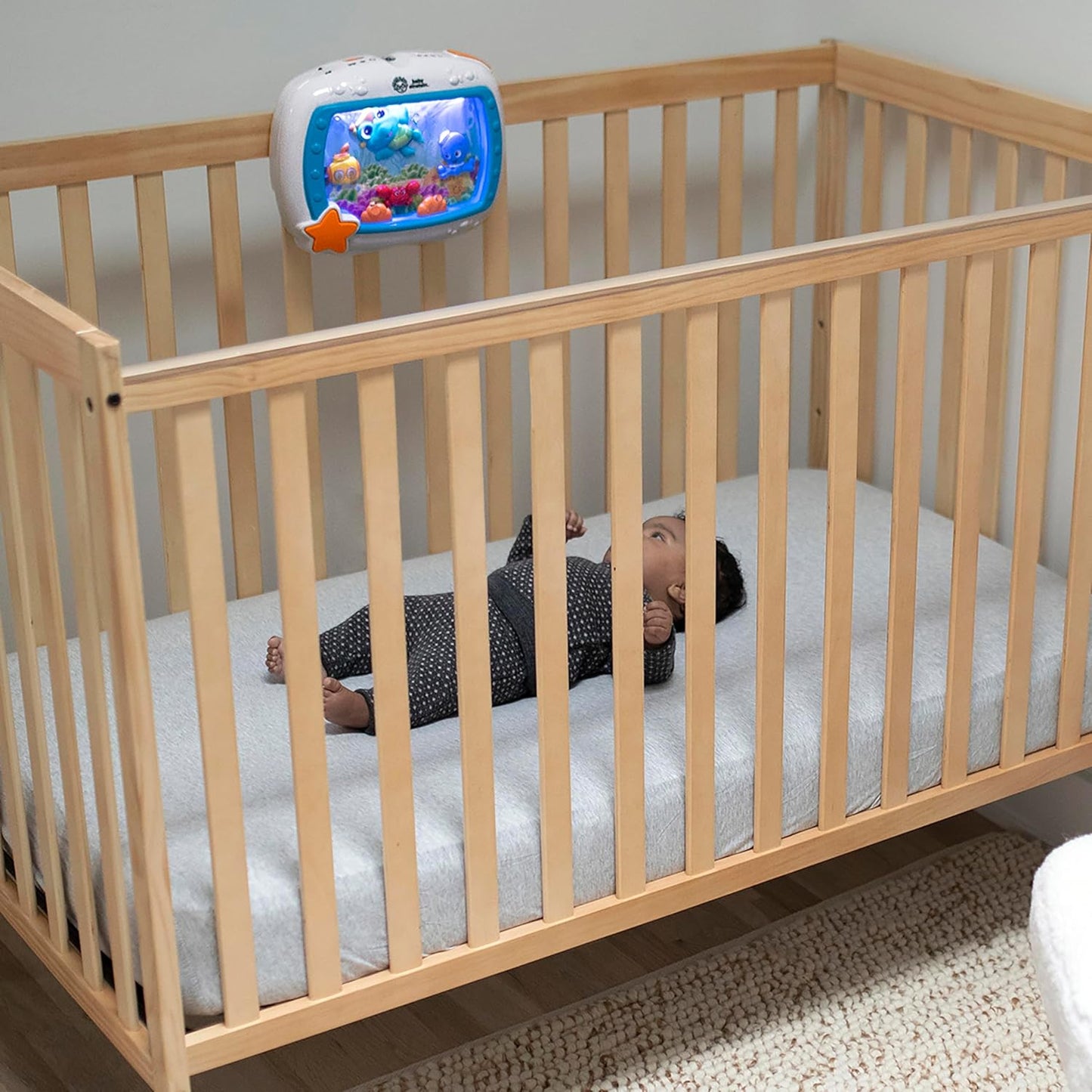  Aquarium Bébé Veilleuse Enfant Apaisante, Lumières Douces, Sons Océan