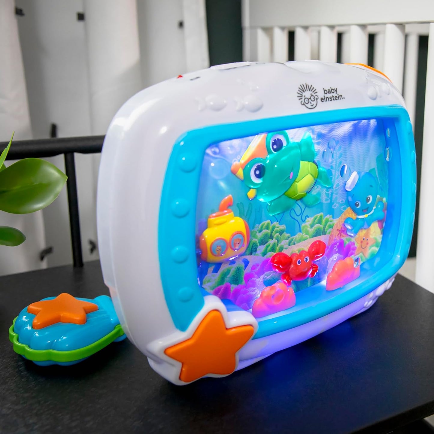  Aquarium Bébé Veilleuse Enfant Apaisante, Lumières Douces, Sons Océan