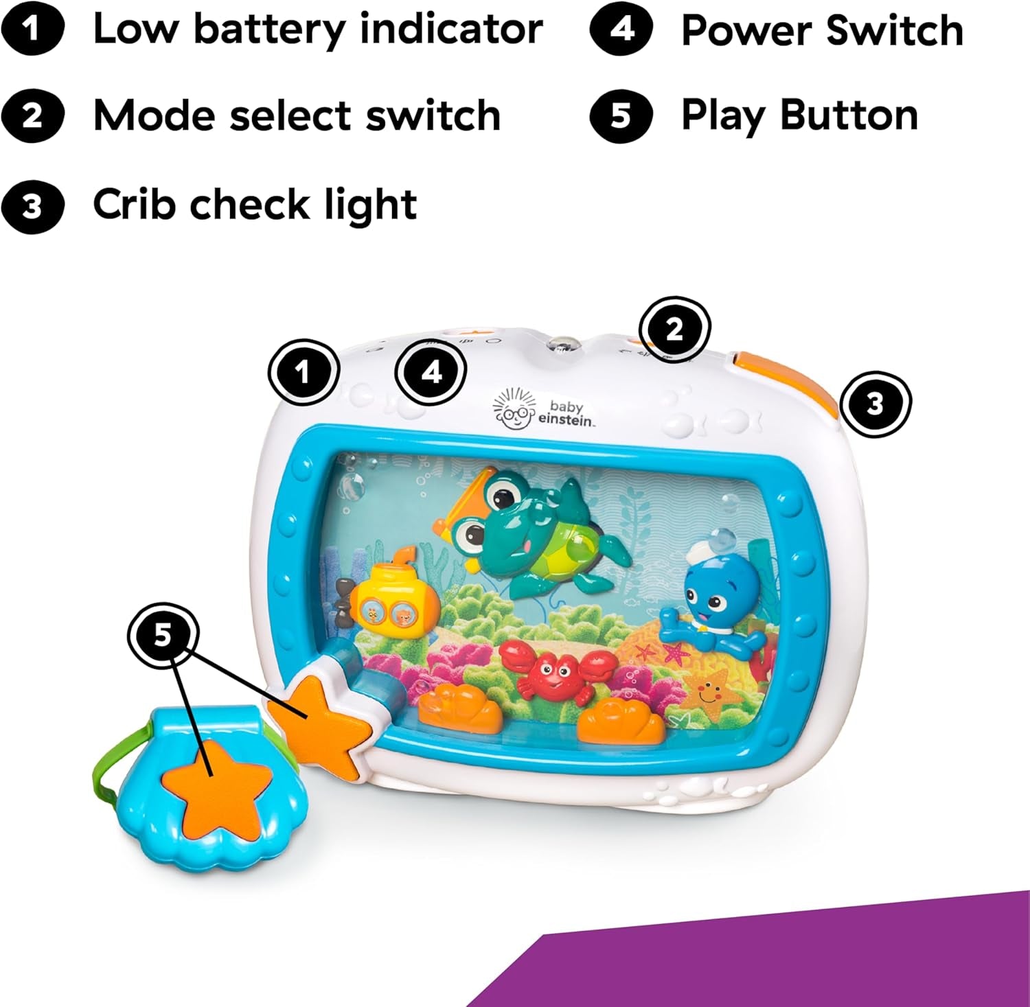  Aquarium Bébé Veilleuse Enfant Apaisante, Lumières Douces, Sons Océan