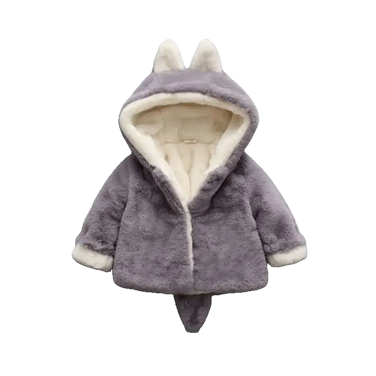 Manteau Bébé Lapin Polaire en Fausse Fourrures