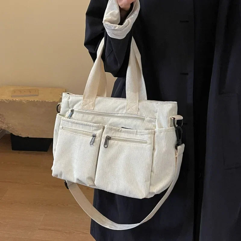 Lea Sac fourre-tout en velours côtelé