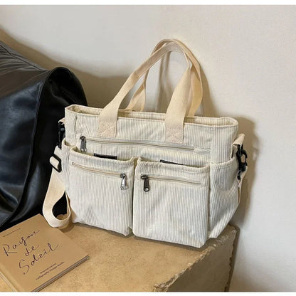 Lea Sac fourre-tout en velours côtelé