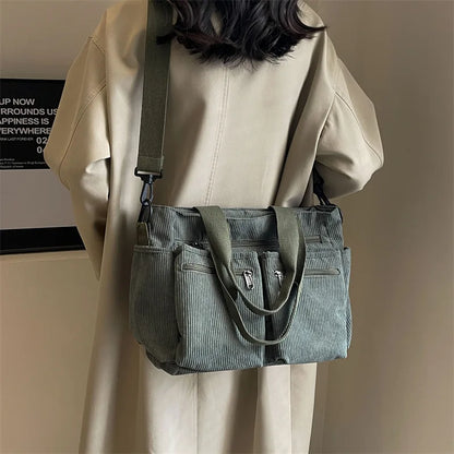 Lea Sac fourre-tout en velours côtelé