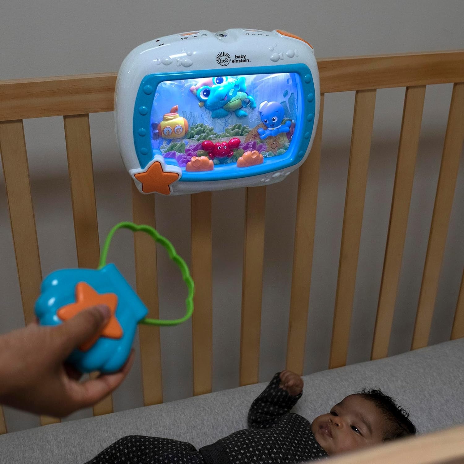 Aquarium Bébé Veilleuse Enfant Apaisante, Lumières Douces, Sons Océan