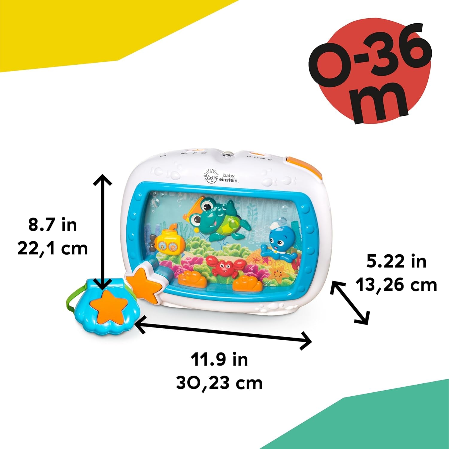  Aquarium Bébé Veilleuse Enfant Apaisante, Lumières Douces, Sons Océan